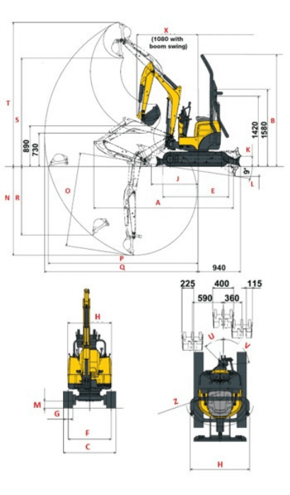 Yanmar ViO10-2A Technische Daten 