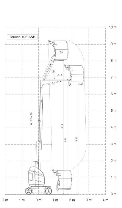 Maße beim JLG Toucan 10e-l