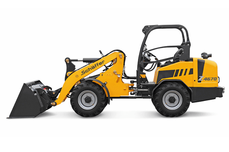 Linke Seite des Radlader Schäffer 4670 Z