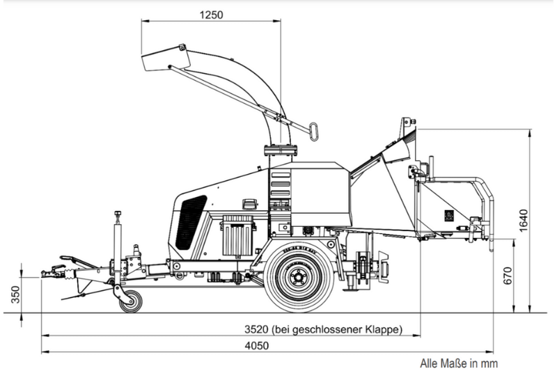 Technische Daten des Holzhäckslers 235 MX von Schliesing
