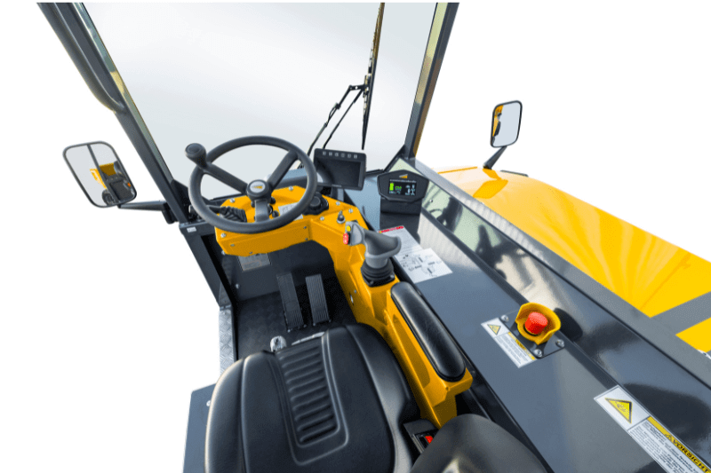 Kabine des Bergmann M804 Dumpers