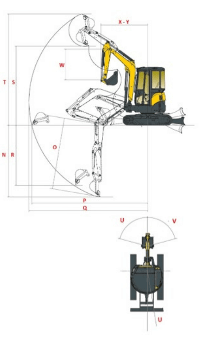Abmessungen vom Yanmar ViO38-6