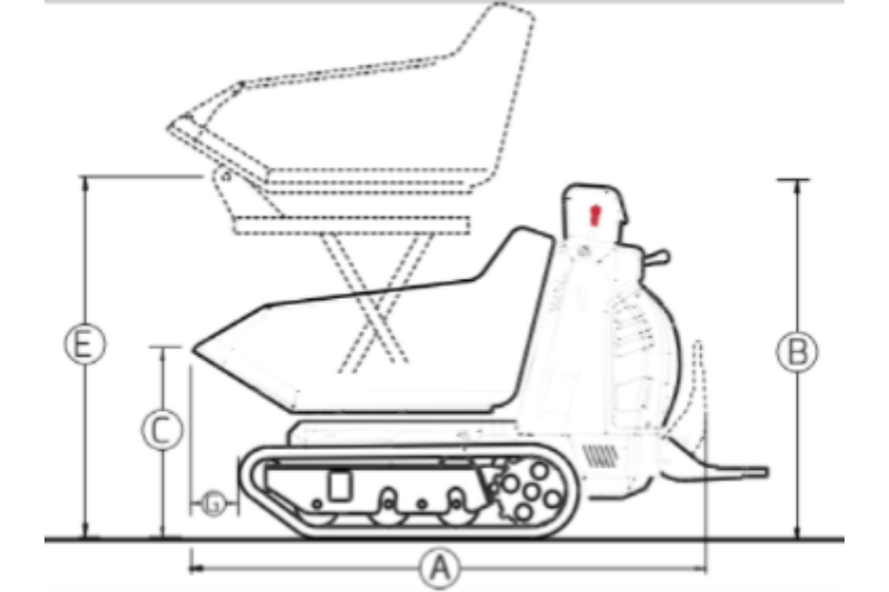 Technische Zeichnung vom Cormidi C10.85 HI Dumper