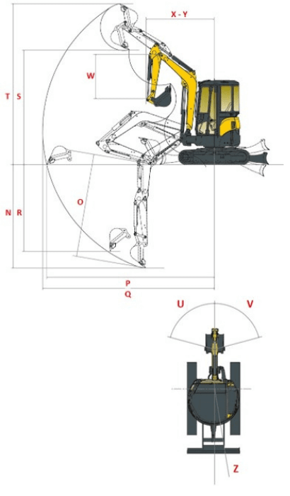 Zeichnungen des Yanmar ViO27-6