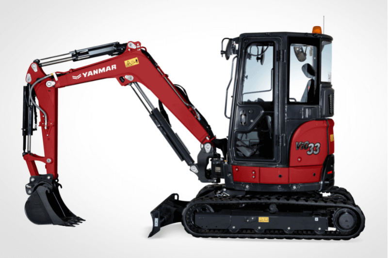 Yanmar ViO33-6 auf dem Hof einer Baumaschinenvermietung