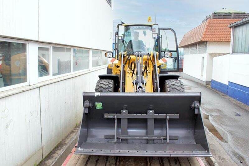 Vorderansicht des L45H Radladers von Volvo