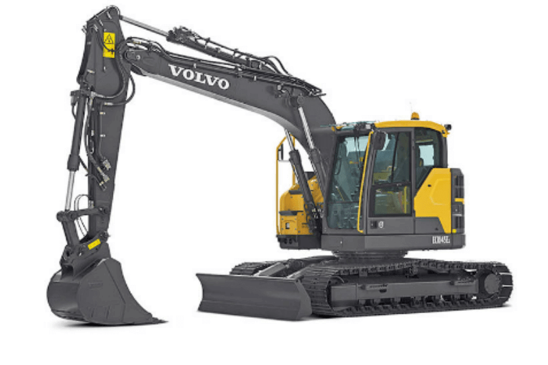 Linke Seite des Volvo ECR145E