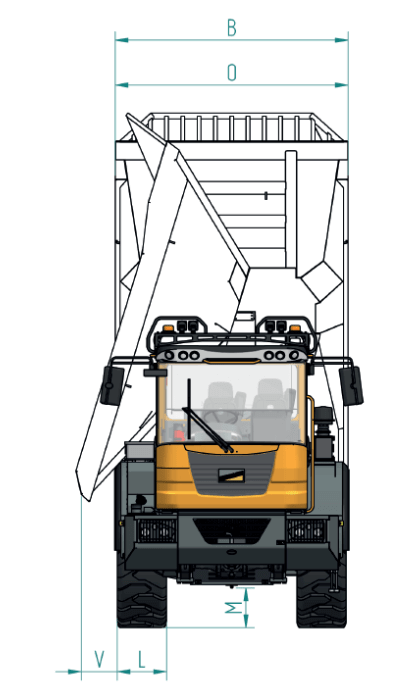 Zeichnung 1 des Rundkippers C815s von Bergmann
