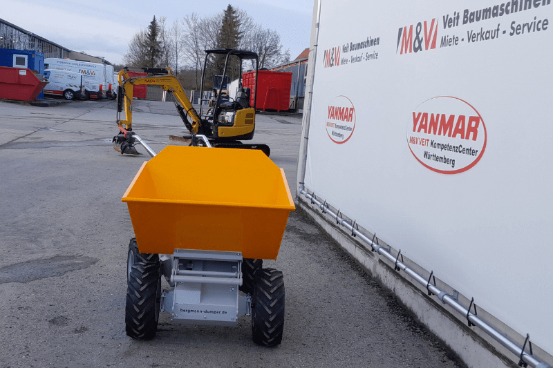Der elektrische Raddumper Bergmann C301 M von vorn gesehen