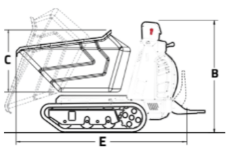 Technische Zeichnung vom Cormidi C10.85 RIX-POLY Dumper