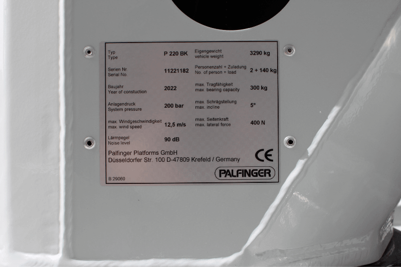Leistungsstarke P 220 BK Hubarbeitsbühne von Palfinger