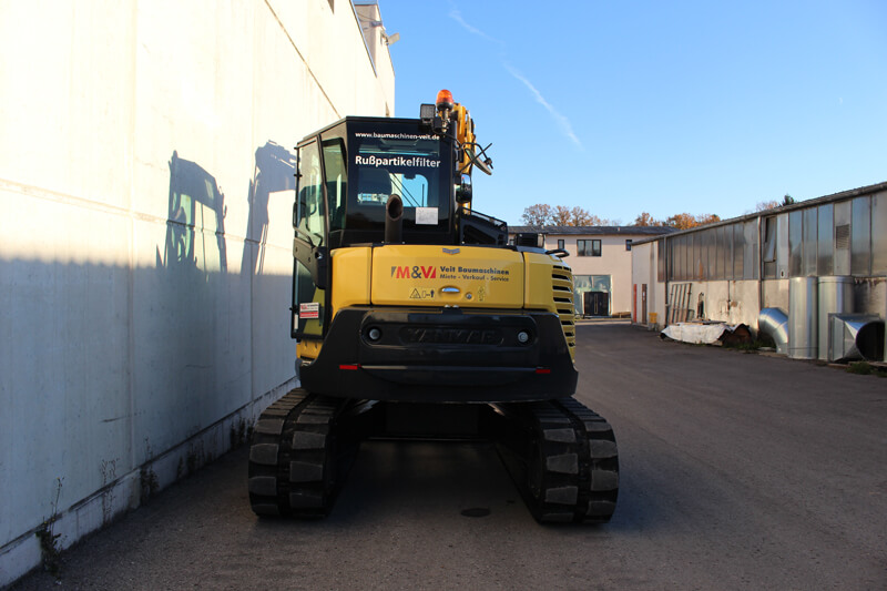 Hintere Ansicht des Yanmar SV100-2PB